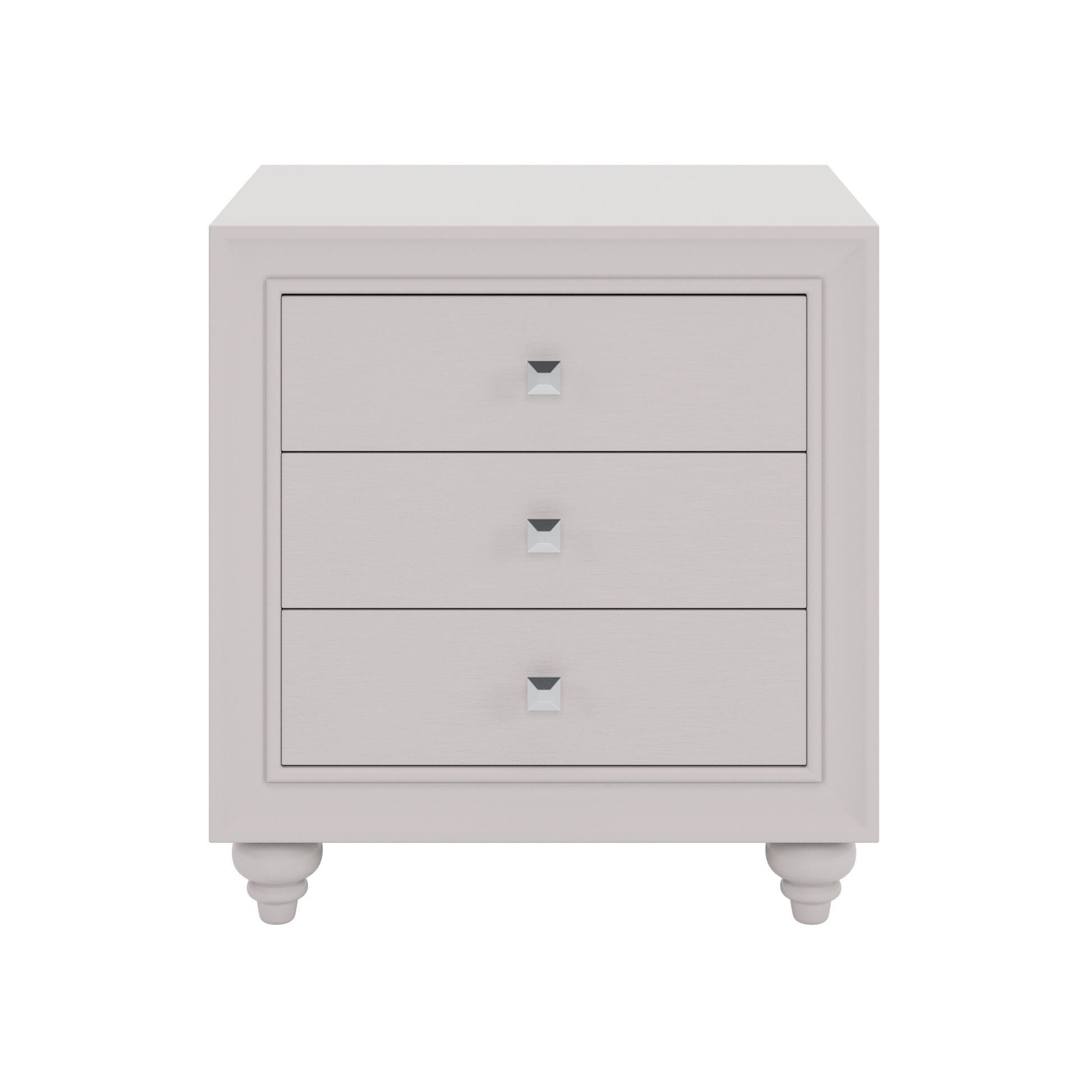 Modern Style Nightstand With 3 Drawers, Bed Side Table, End Table For Bedroom Living Room, Cream Grey Cream Grey Wood