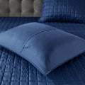 8 Piece Comforter And Quilt Set Collection Navy Full Queen Full Navy Polyester