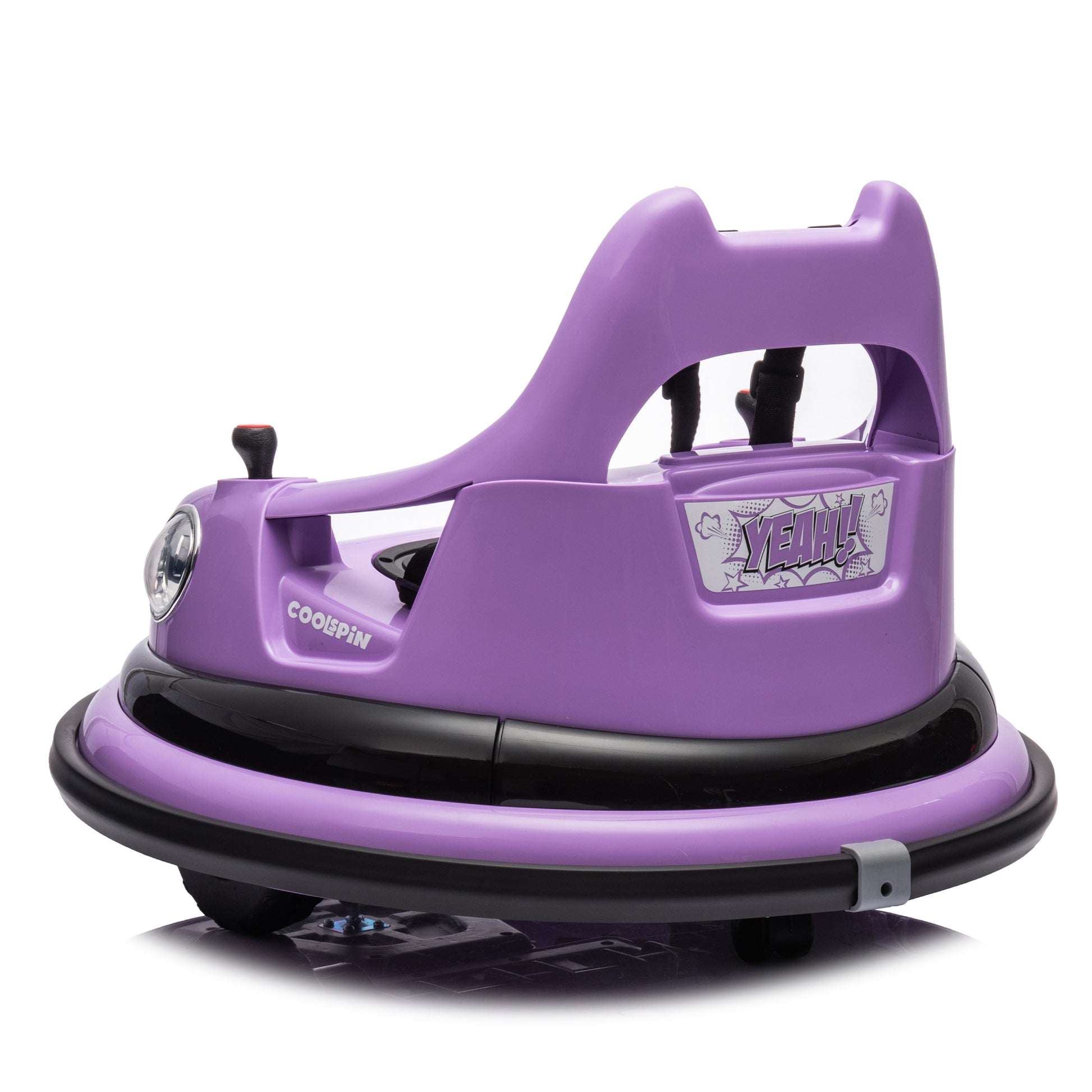 12V Ride On Bumper Car For Kids,Electric Car For Kids,1.5 5 Years Old,W Remote Control, Led Lights, Bluetooth & 360 Degree Spin, Vehicle Body With Anti Collision Paddingfive Point Safety Belt,2Wd Purple Polyethylene