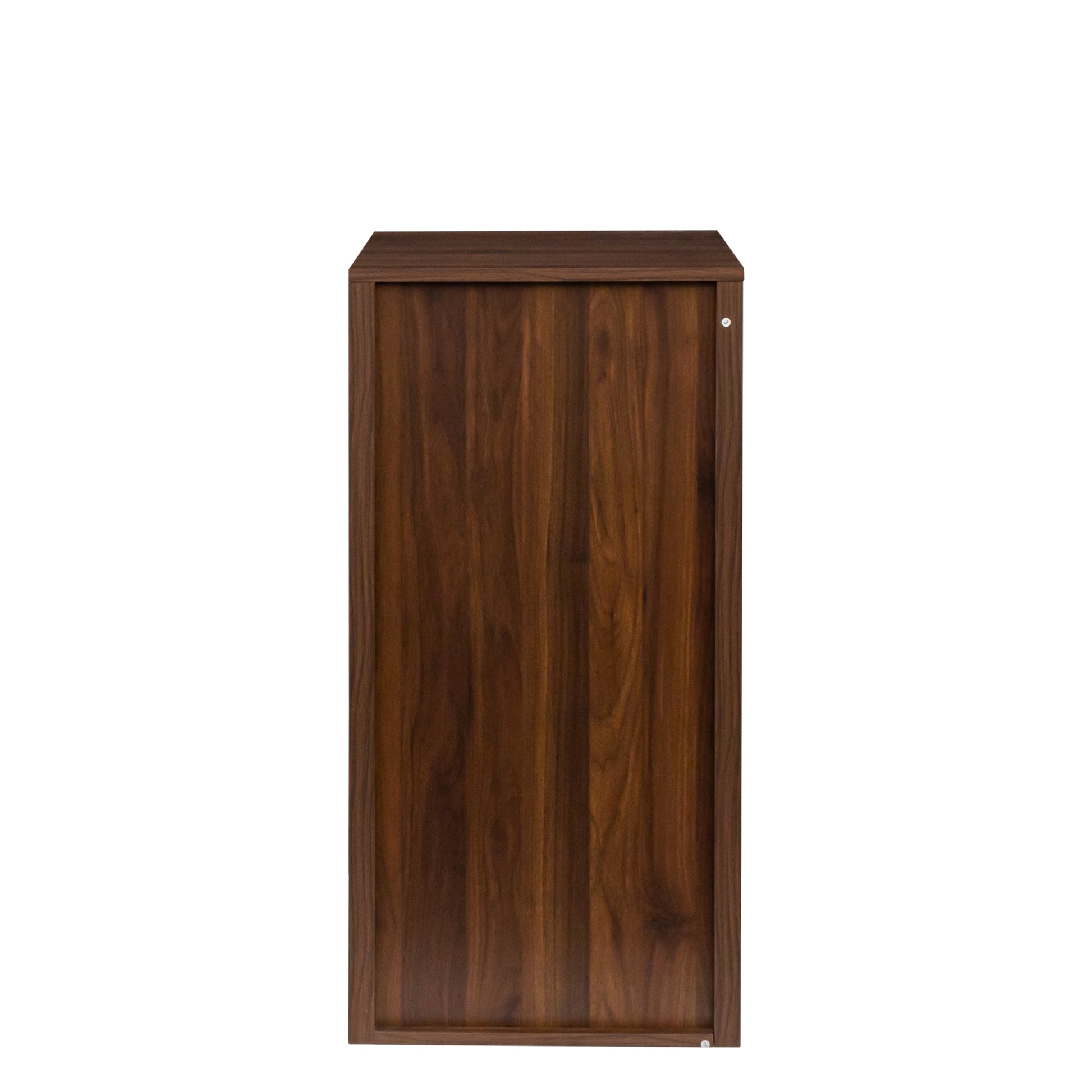 Brown Walnut Color Modular 32 Wine Bar Cabinet Buffet Cabinet Walnut Brown Mdf