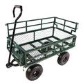 Wagon Cart Garden Cart Trucks Make It Easier To Transport Firewood Green Garden & Outdoor Metal