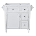 30'' Bathroom Vanity Without Top Sink, Modern Bathroom Storage Cabinet With 2 Drawers And A Tip Out Drawer Not Include Basin 3 White 1 Adjustable Hinges Bathroom Freestanding Modern Solid Wood Mdf Painted