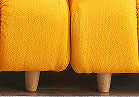 30 Inches Long, Teddy Sofa Fabric, With Spacious And Comfortable Seat, For Apartment Office Living Room Yellow Yellow Teddy 1 Seat