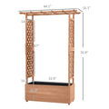 Outsunny Raised Garden Bed With Arch Trellis For Vine Climbing Plants, Hanging Flowers, 70.75