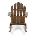 Hollywood Adirondack Rocking Chair Dark Brown Wood