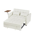 Cream White Velvet Loveseat Sofa Bed Cream White Wood Tufted Back Square Arms Foam Velvet 2 Seat
