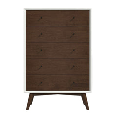 Caroline Mid Century Modern Solid Wood Dresser White Solid Wood