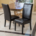 Hanford Dining Chair Set Of 2 Black Pu