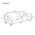 83.9''Upholstered Sofa For Living Room, Bedroom, And Apartments Beige Polyester 2 Seat