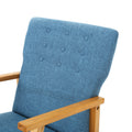 Blue Fabric Upholstered Rocking Chair Blue Fabric