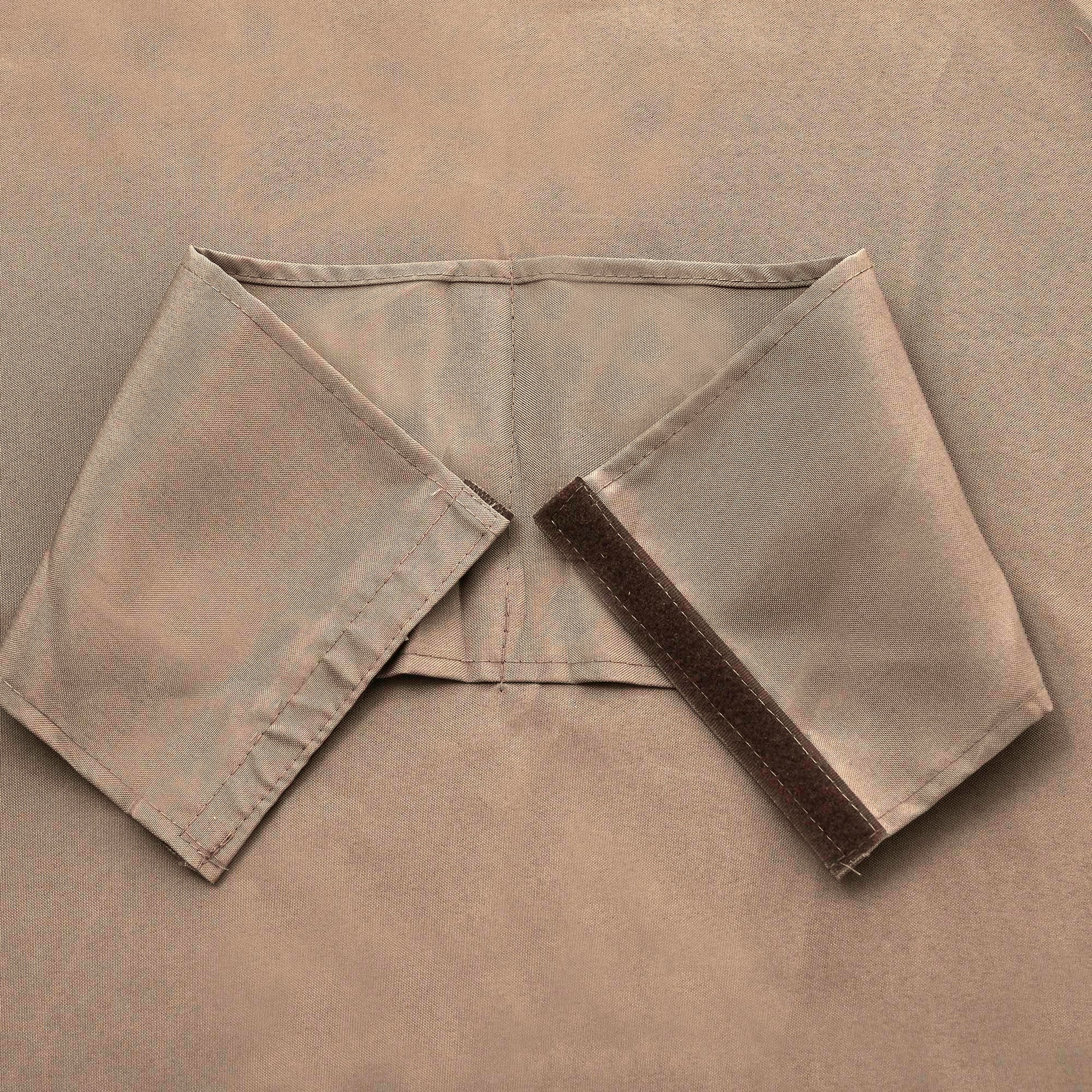 Outsunny 10' X 10' Universal Gazebo Sidewall Set With Panels, Hooks And C Rings Included For Pergolas And Cabanas, Brown Brown Polyester