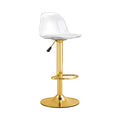 Modern Minimalist Bar Chairs And Bar Stools. Can Rotate 360 And Adjust Lifting. Pet Backrest And Pu Seats. Set Of 2. Suitable For Bars, Restaurants, And Front Desk Cashiers. Gold Set Of 2 Pu