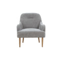 Chenille Armchair, Modern Style Accent Chair With Wood Legs, Comfy Design For Living Room, Bedroom, Office, Gray Gray Foam Wood Fabric