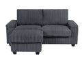 27.2 Inch Corduroy Fabric Ottoman Removeable Seat Cushion Dark Grey One Ottoman, Do Not Include Sofa Dark Gray Fabric