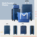 2 Piece Luggage Set With Bags Expanable Spinner Wheels Abs Lightweight Suitcase With Tsa Lock 20Inch 28Inch Blue Abs