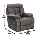 Bogata Glider Chair Dark Gray Dark Gray Fabric