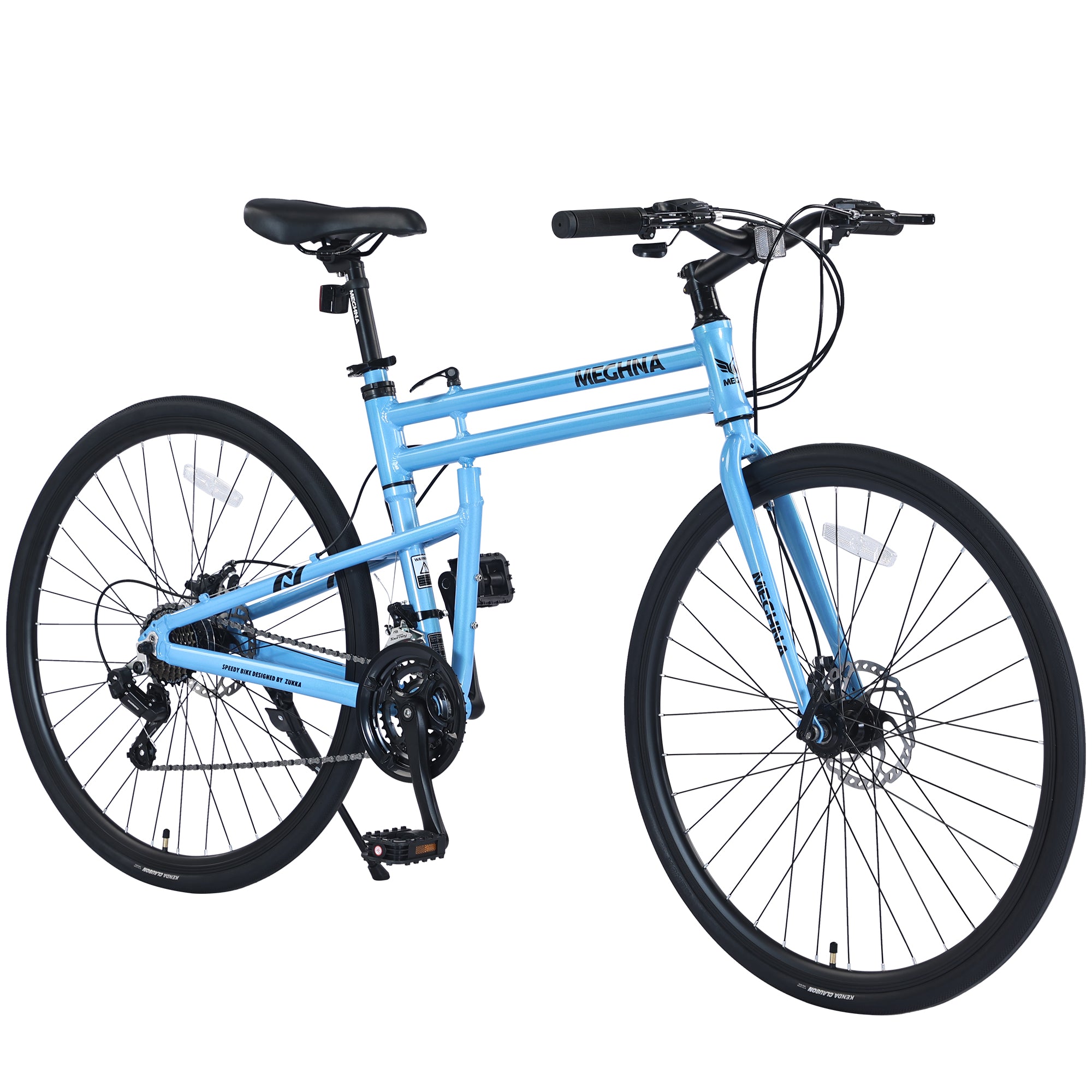 21 Speed Folding Hybrid Bike Disc Brake 700C Road Bike For Men Women S