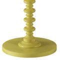 Salisa Yellow Round Wooden Side Table Yellow Primary Living Space Round Wood Pedestal