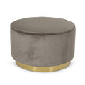 Swivel Ottoman Grey Altay Velvet