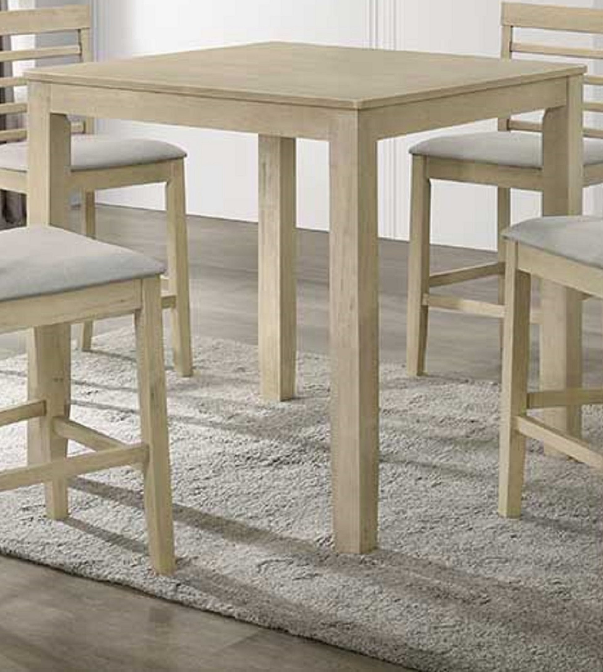 Beautiful Cream Color Counter Height 1Pc Dining Pub Height Square Table Dining Room Wooden Furniture Cream Seats 4 Espresso Dining Room Traditional Rectangular Square Wood