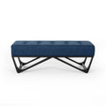 Navy Blue Ottoman Navy Blue Fabric