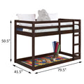 Espresso Twin Loft Bed With Ladder Espresso Espresso Bedroom Wood