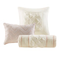 7 Piece Tufted Comforter Set Blush King King Blush Polyester