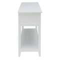 White Console Table With 2 Drawer White White Primary Living Space Traditional Drawers Rectangular Wood