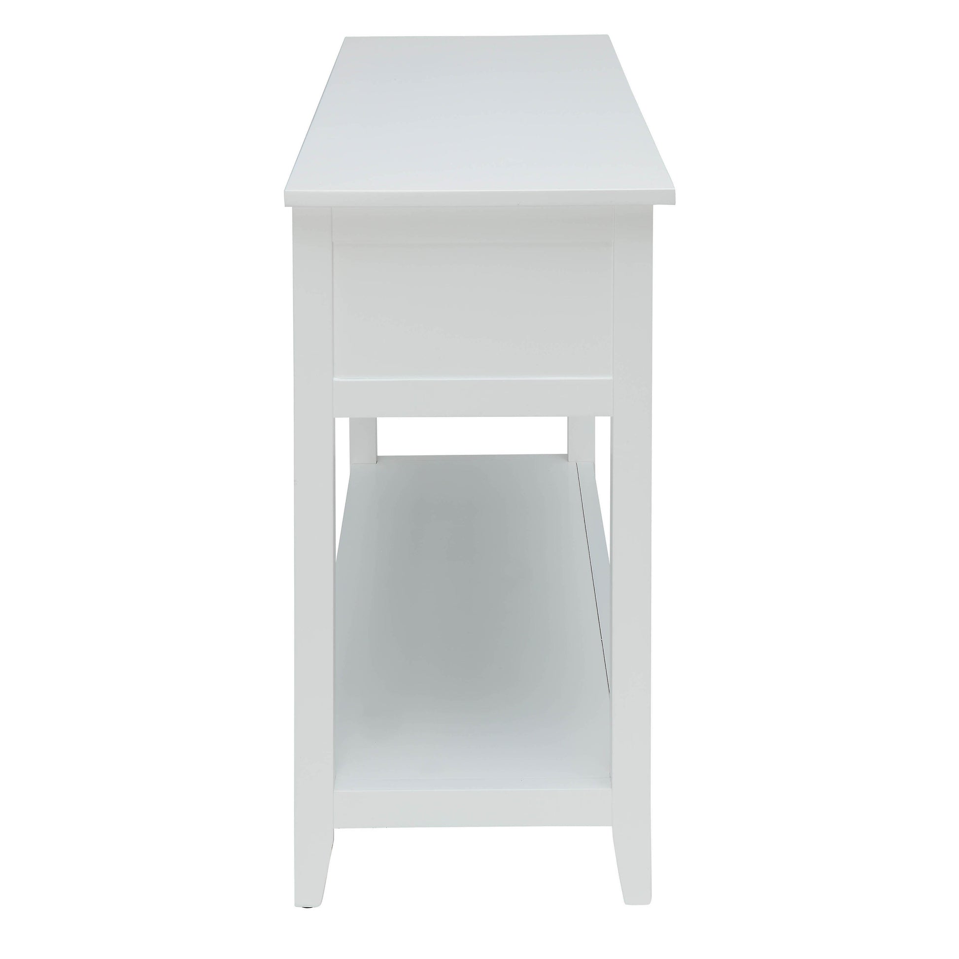 White Console Table With 2 Drawer White White Primary Living Space Traditional Drawers Rectangular Wood