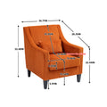 Coolmore Modern Accent Chair,Upholstered Armchair With Scooped Arms For Bedroom,Apartment,Studio,Office,Waiting Room Orange Corduroy Orange Primary Living Space Foam Corduroy