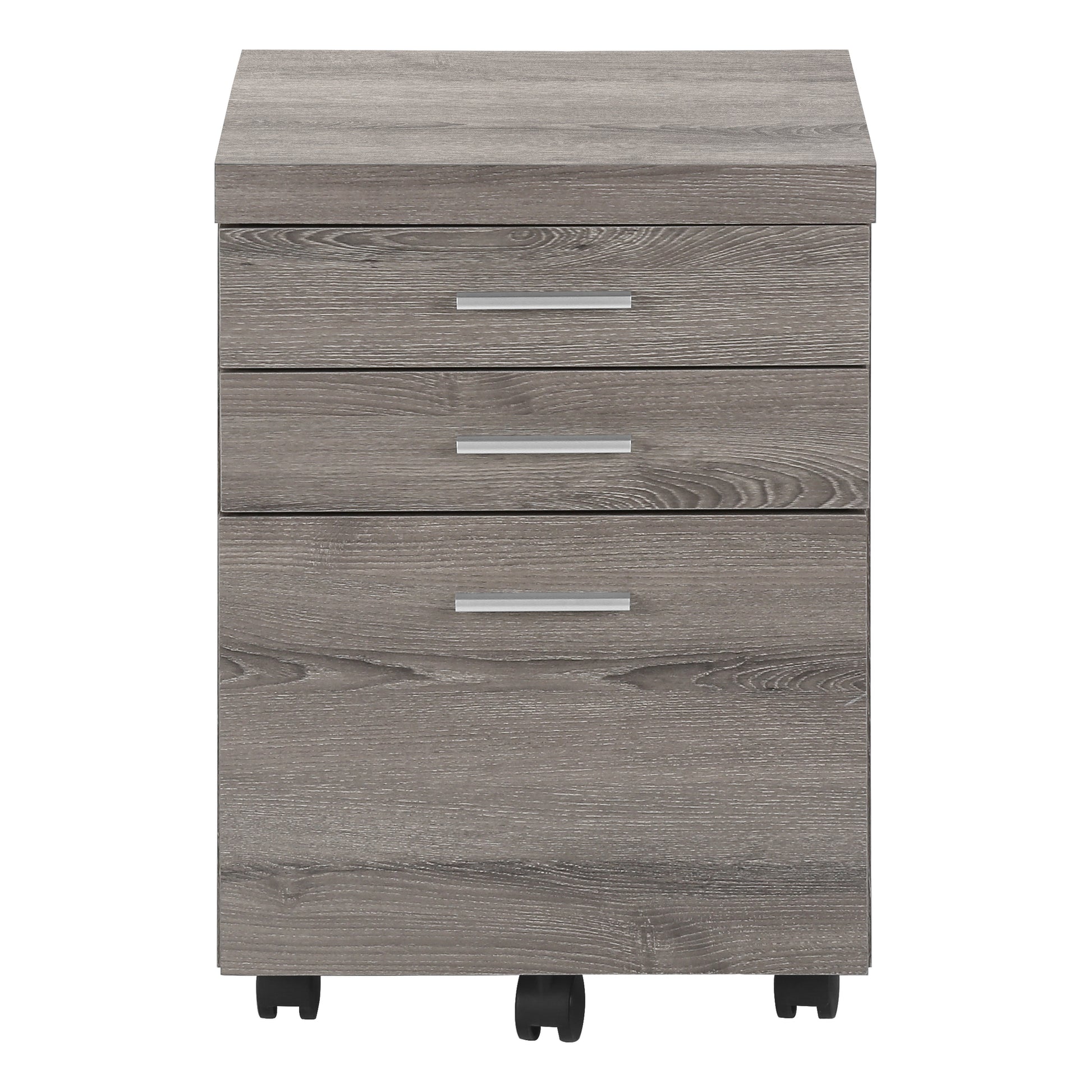 File Cabinet, Rolling Mobile, Storage Drawers, Printer Stand, Office, Work, Brown Laminate, Contemporary, Modern Taupe Particle Board