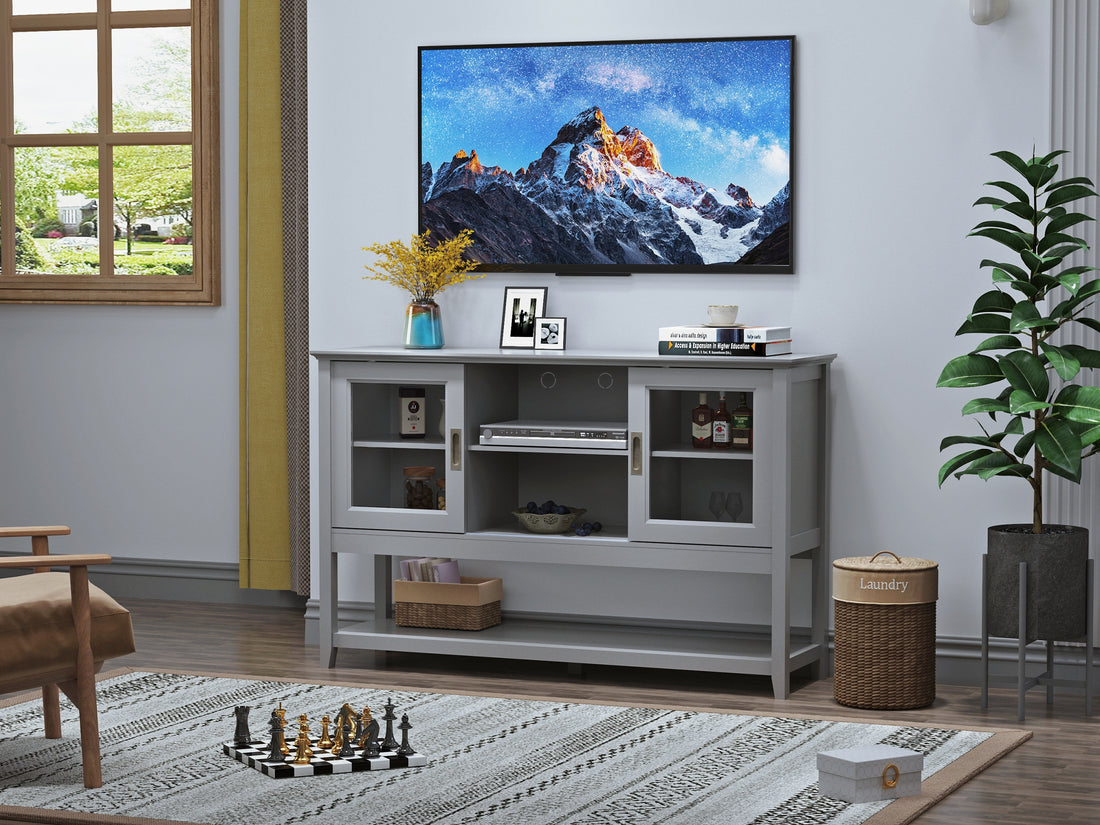 Sideboard Buffet Table with Doors,Grey