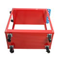 Tool Cart On Wheels, Heavy Duty Steel Utility Cart W Lockable Wheels, 400 Lbs Capacity Industrial Service Cart For Garage, Warehouse, Workshop Two Layer Bright Red Red Abs Steel Q235