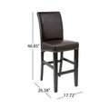 Old Hm: 54222.00Kp Upholstered 30'' Counter Stool With Solid Wood Frame Set Of 2 Brown Set Of 2 Leather