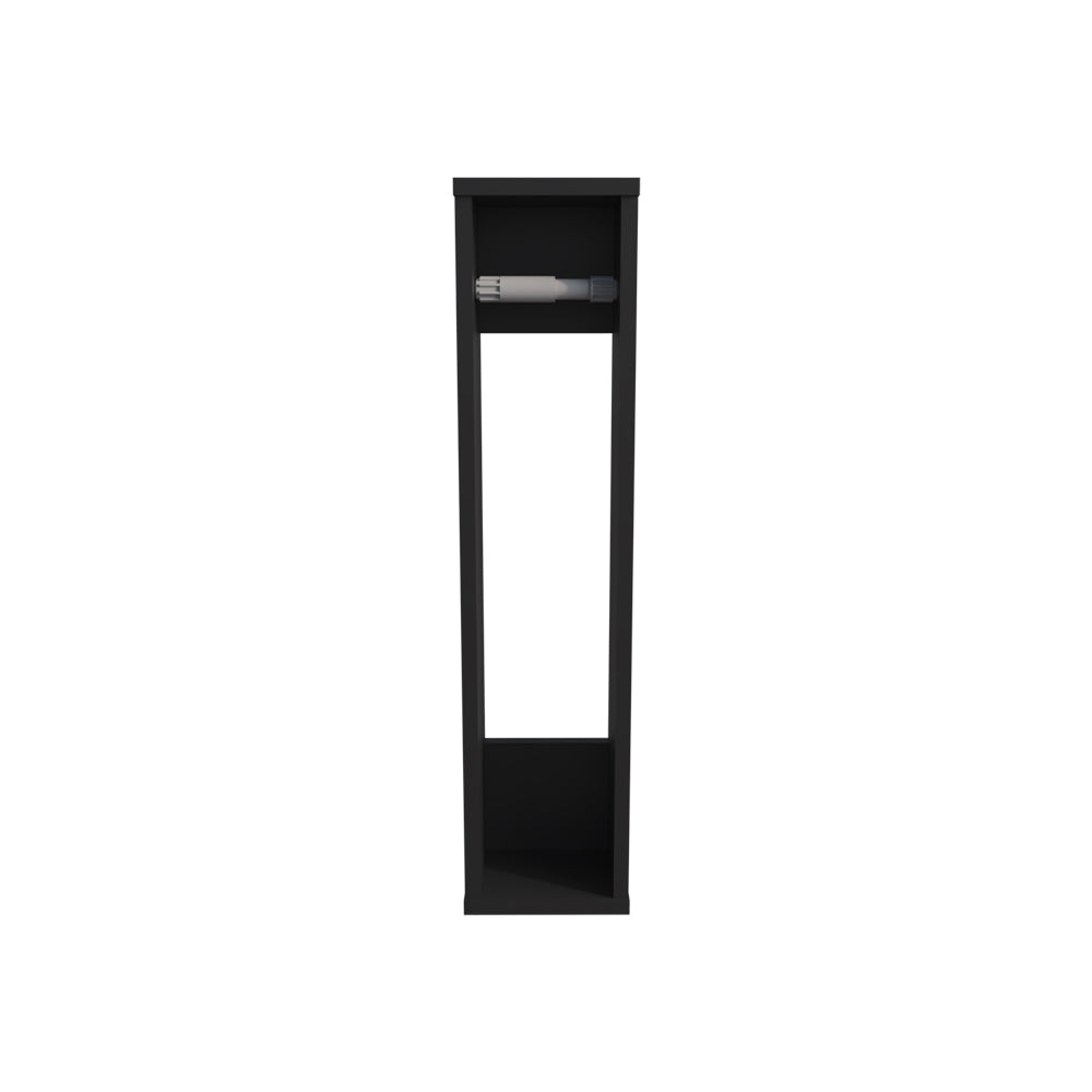 Toliet Paper Holder Magna, Bathroom, Black Black Particle Board Engineered Wood