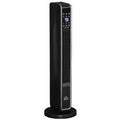 Homcom 2 In 1 Portable Electric Tower Heater, Oscillating Space Heater For Indoor Use With Remote Control, 8H Timer, Three Heating Modes High, Low, Fan , 750W 1500W, Black Black Plastic