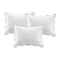 6 Piece Reversible Soped Edge Daybed Cover Set White Daybed White Polyester