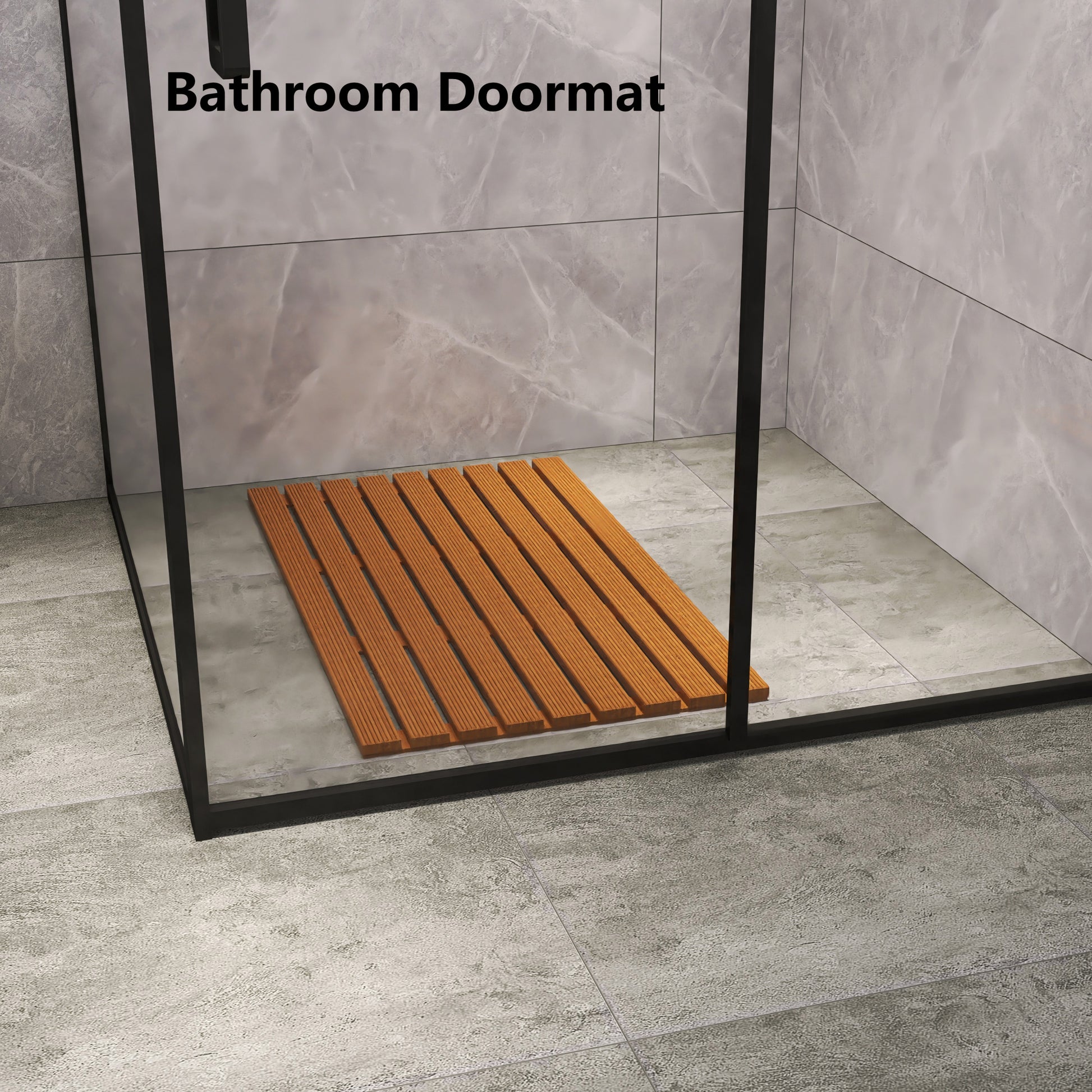 Teak Wood Bathroom Anti Slip Mat Teak Solid Wood