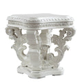 Antique White Square End Table Antique White Primary Living Space Wood Plastic Pedestal