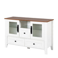 Drawerdresser Cabinet,Barcabinet,Buffetsideboard,Storagecabinet,Buffet Server Console Tablestorge,Changhong Glass Door,Toughened Glass Shelf,Fordining Room,Living Room,Kitchenhallway,Color:White Brown 5 Or More Spaces Brown Antique White Primary Living