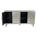 59.84''Large Size 4 Door Cabinet, Same As Living Room, Kitchen, Bedroom, Hallway Champagne Champagne Solid Wood Mdf