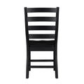 Contemporary Black Finish Side Chairs Set Of 2 Dining Wooden Kitchen Dining Furniture Casual Style Black Dining Room Casual,Farmhouse Side Chair Wood