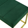 Modern Tufted Channel Entryway Bench Emerald Velvet Upholstered End Of Bed Bench With Metal Frame,Footboard Bench For Living Room, Bedroom Jade Foam Velvet