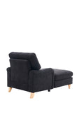 Modern Mid Century Indoor Oversized Chaise Lounger Comfort Sleeper Sofa With Soild Wood Legs Black Foam 1 Seat