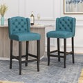 Vienna Contemporary Fabric Tufted Wingback 31 Inch teal-fabric