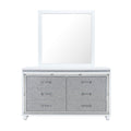 Maloise White Dresser White Solid Wood Mdf