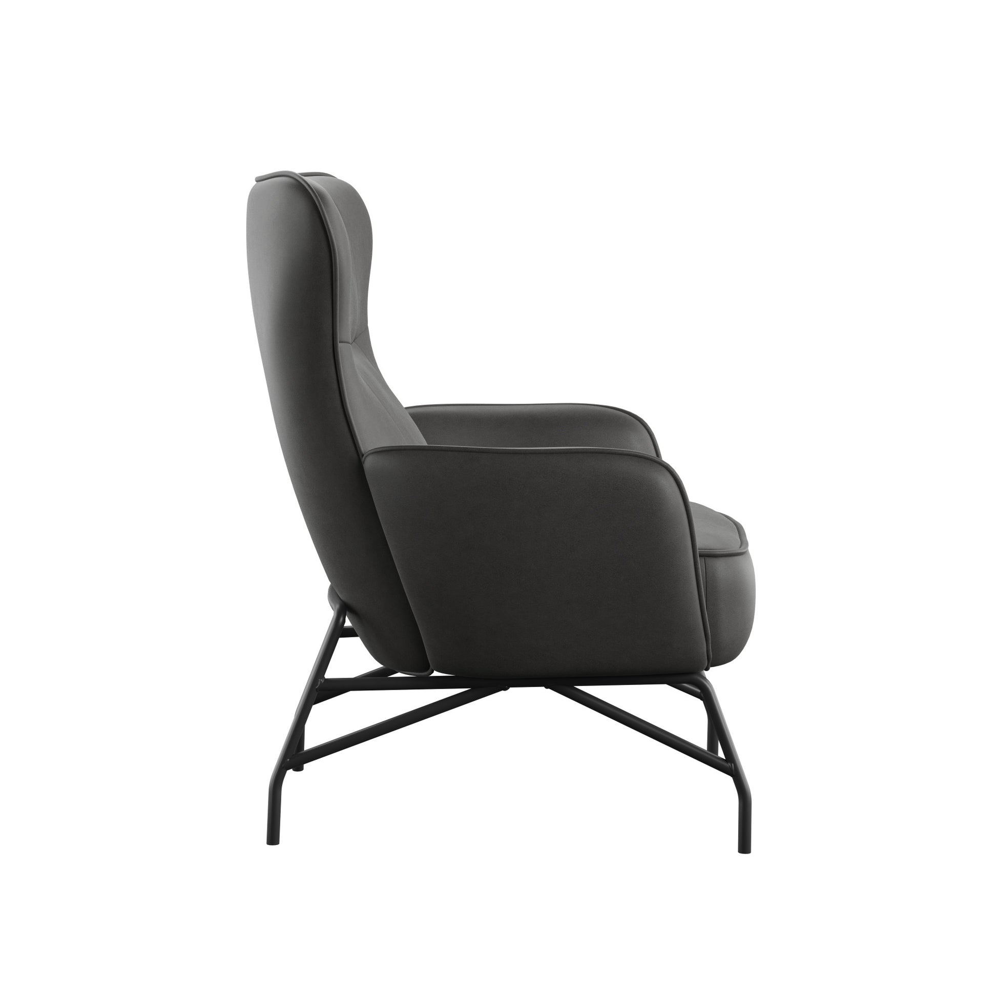 Graham Black Accent Chair Black Foam Engineered Wood