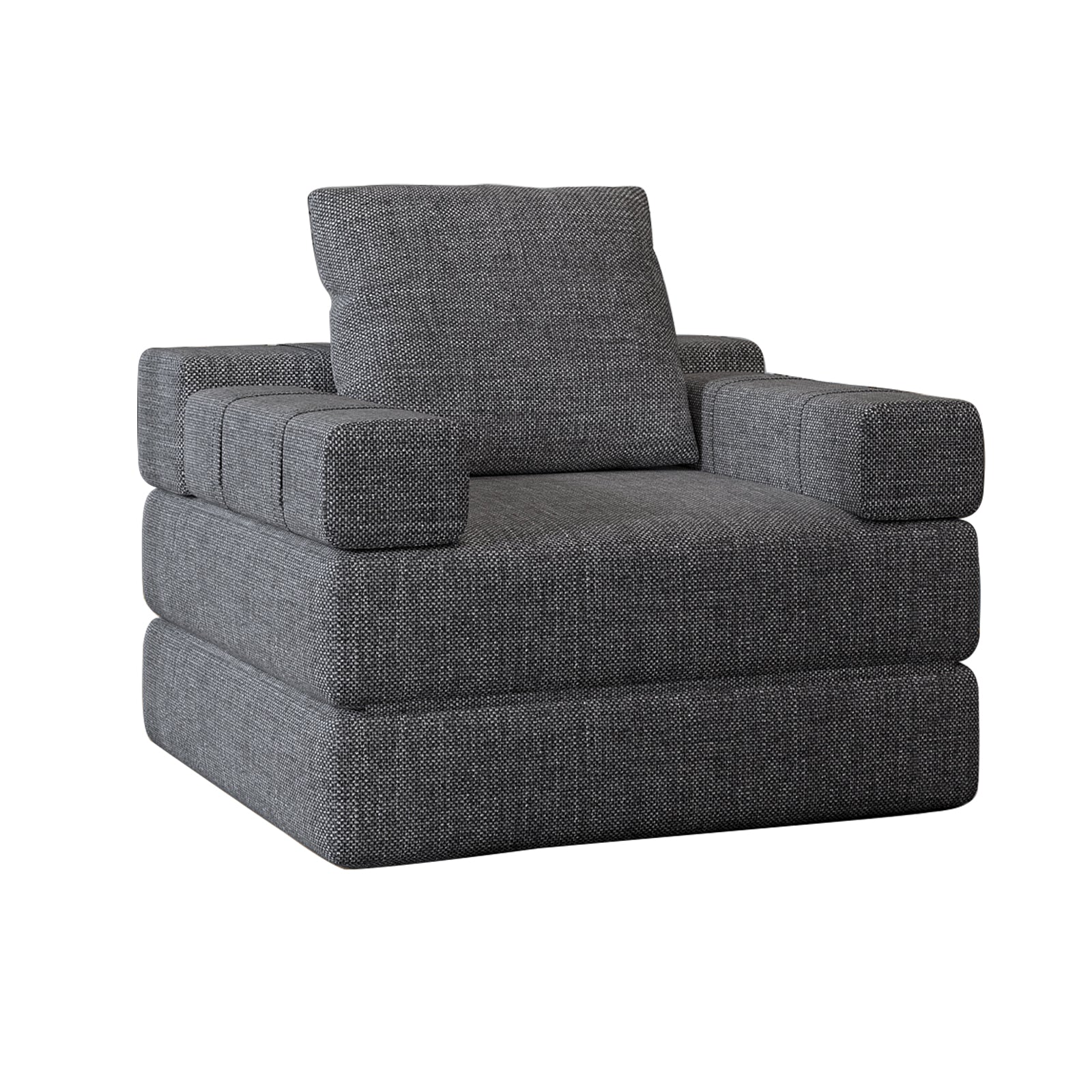 Single Sofa Chair That Converts To A Single Sofa Bed For Living Room, Guest Room, Playroom, Dark Grey Dark Grey Primary Living Space Modern Foam Linen