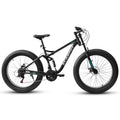 A26309 26 Inch Mountain Bike,Full Suspension 21 Speeds Drivetrain With Disc Brake Mtb Bicycle, 26*4