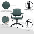 Vinsetto Home Office Chair With Adjustable Height And Tilt, Green Green Polyester